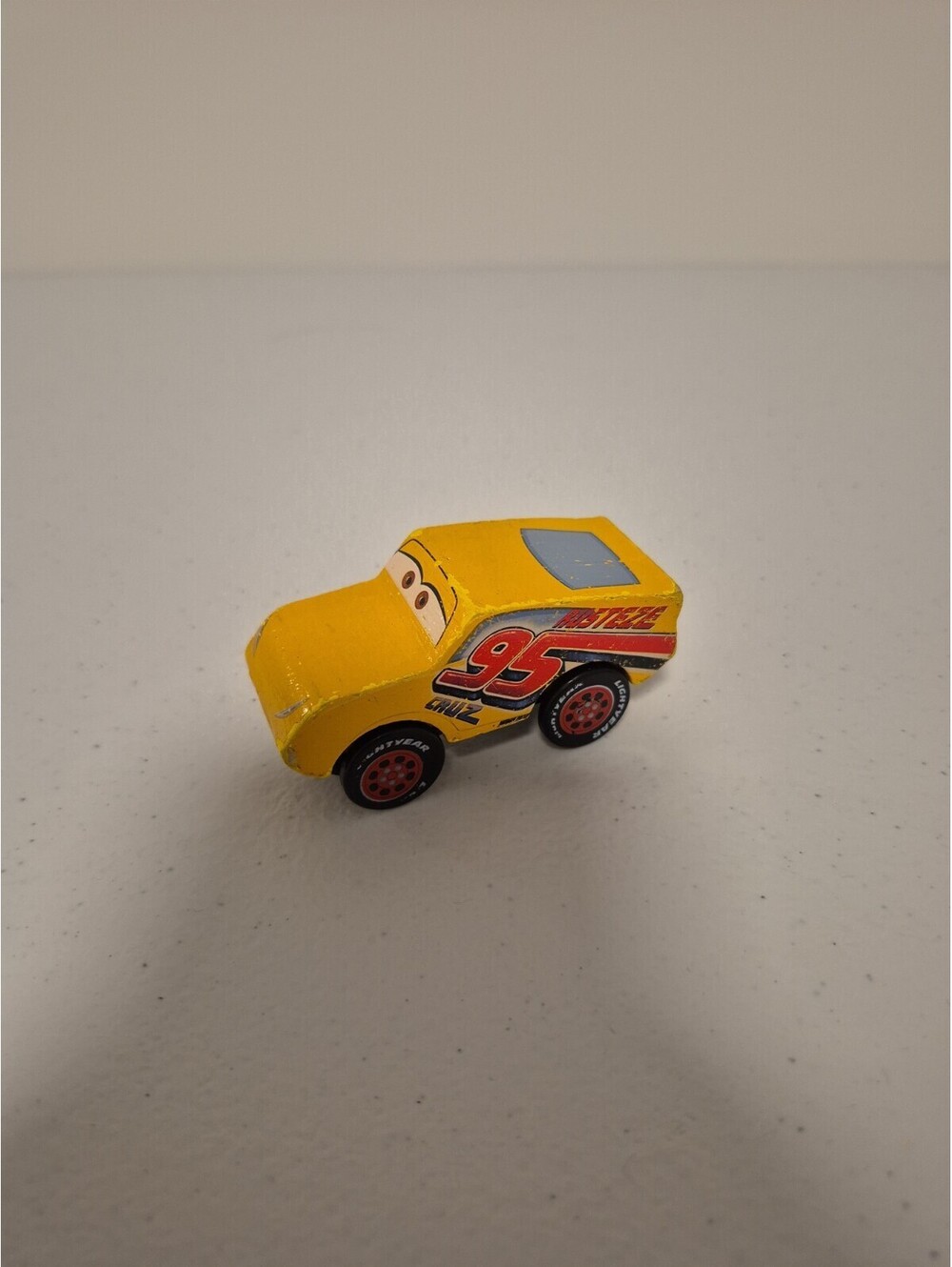 DISNEY PIXAR CARS 3 CRUZ RAMIREZ KIDCRAFT WOODEN CAR 3" Wood Craft Yellow